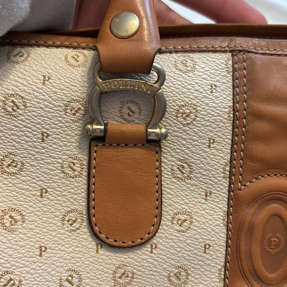 Pollini Handbag in Cream and Tan - Picture 6 of 11